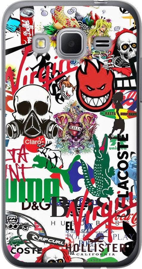 Чехол на Samsung Galaxy Core Prime G360H Many different logos (4022u-76-42517)