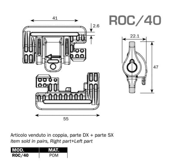 Пряжка быстрого сброса 2M ROC/40 Черный (ROC/40/black) - фото 2