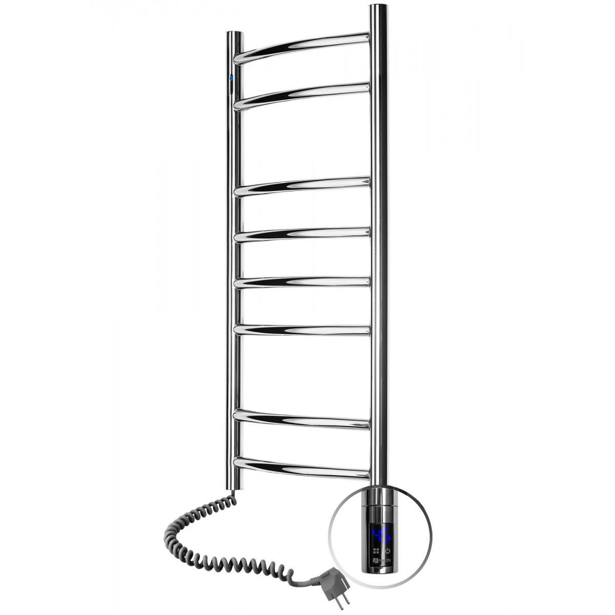 Рушникосушка електрична NAVIN 360x800 мм регулятор з таймером ліва Хром