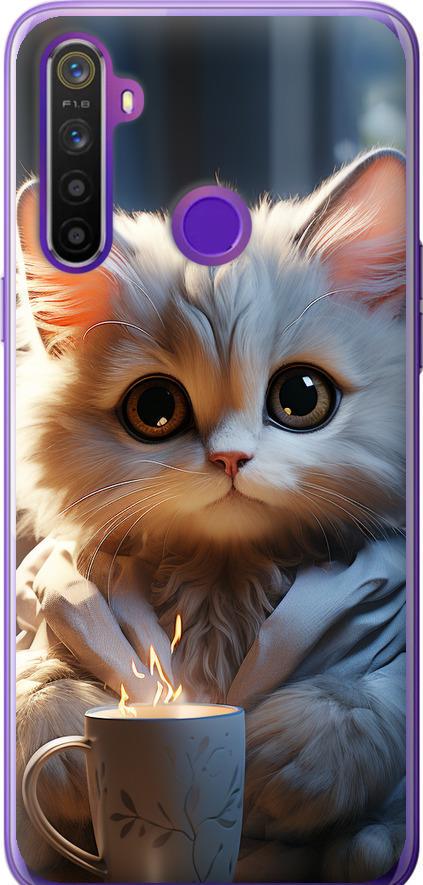 Чехол на Realme 5 White cat (5646t-1862-42517)