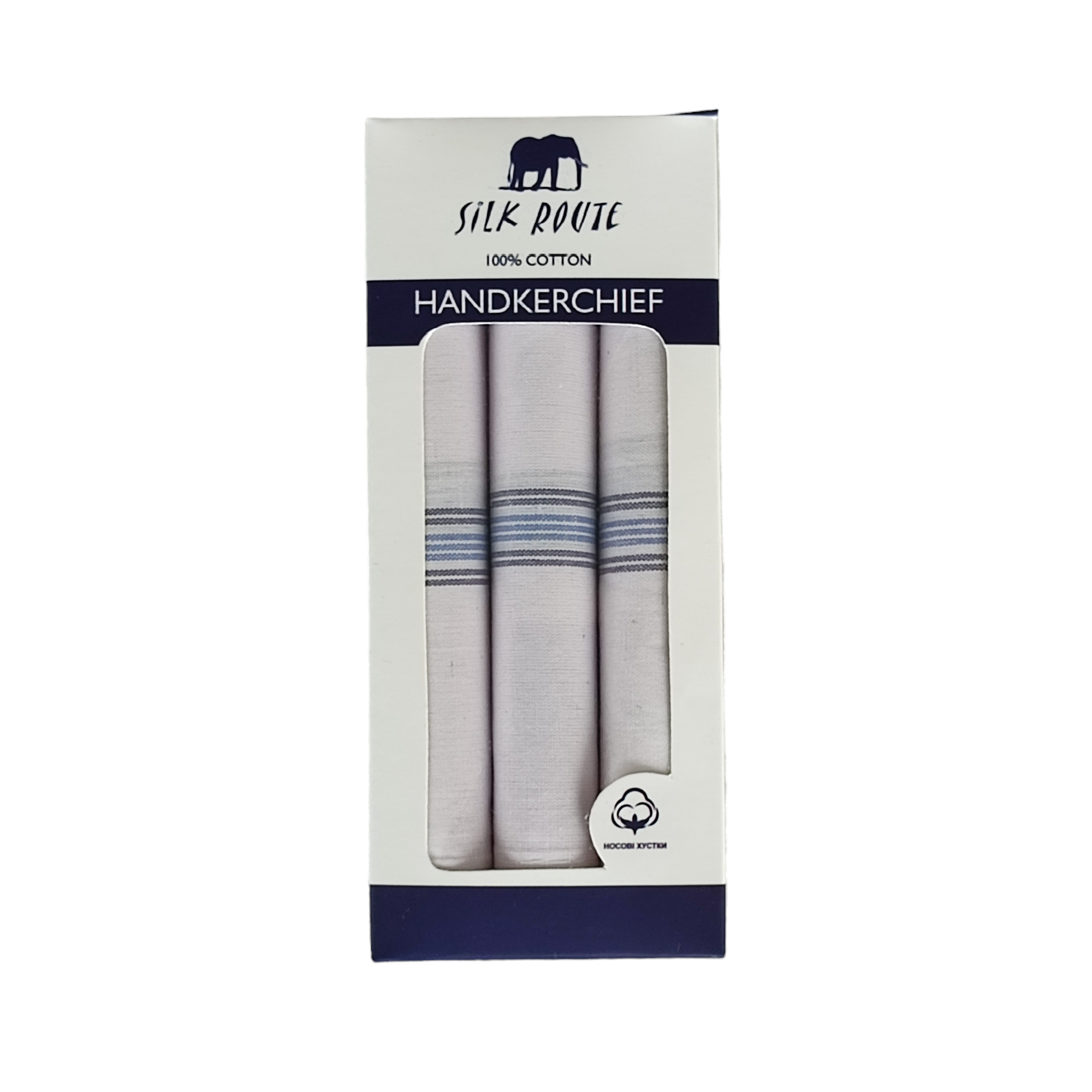 Набор хлопковых носовых платков Silk Route a-2820 3 шт. Белый