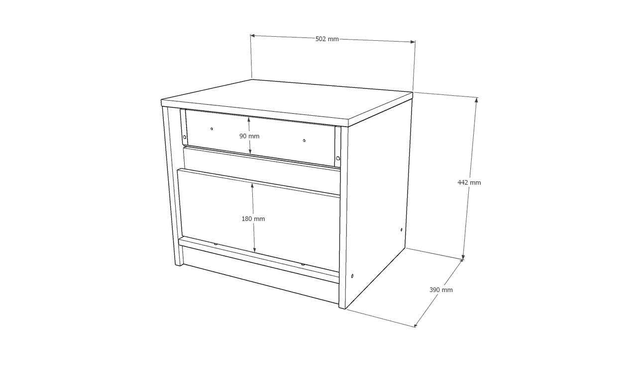 Тумба приліжкова Еверест Стайл-500 Кашемір/Крафт сірий (е-20742.01) - фото 5 Тумба приліжкова Еверест Стайл-500 Кашемір/Крафт сірий (е-20742.01) - фото 5