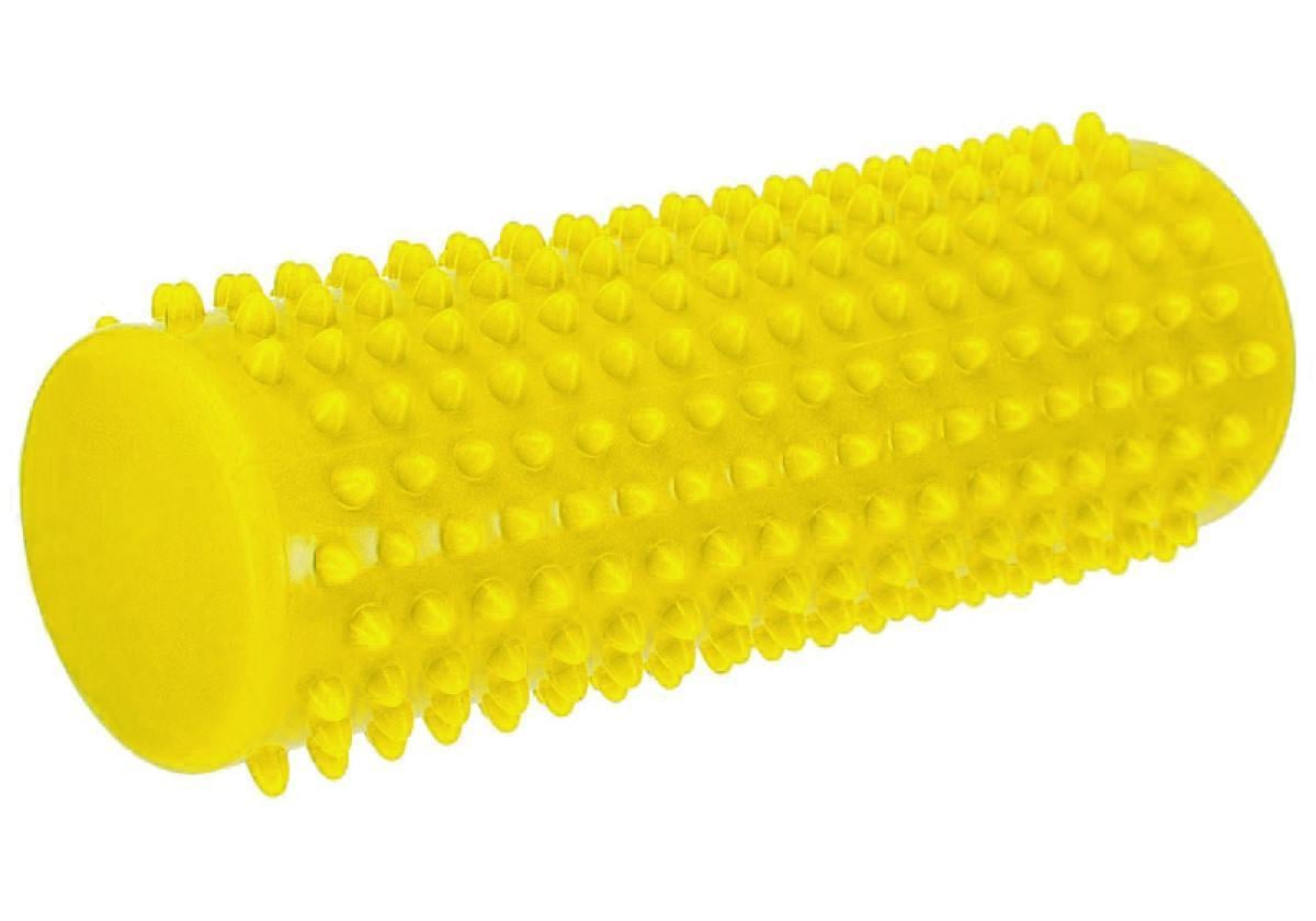 Массажный цилиндр EasyFit Spindle с шипами Желтый (EF-1070-Y)