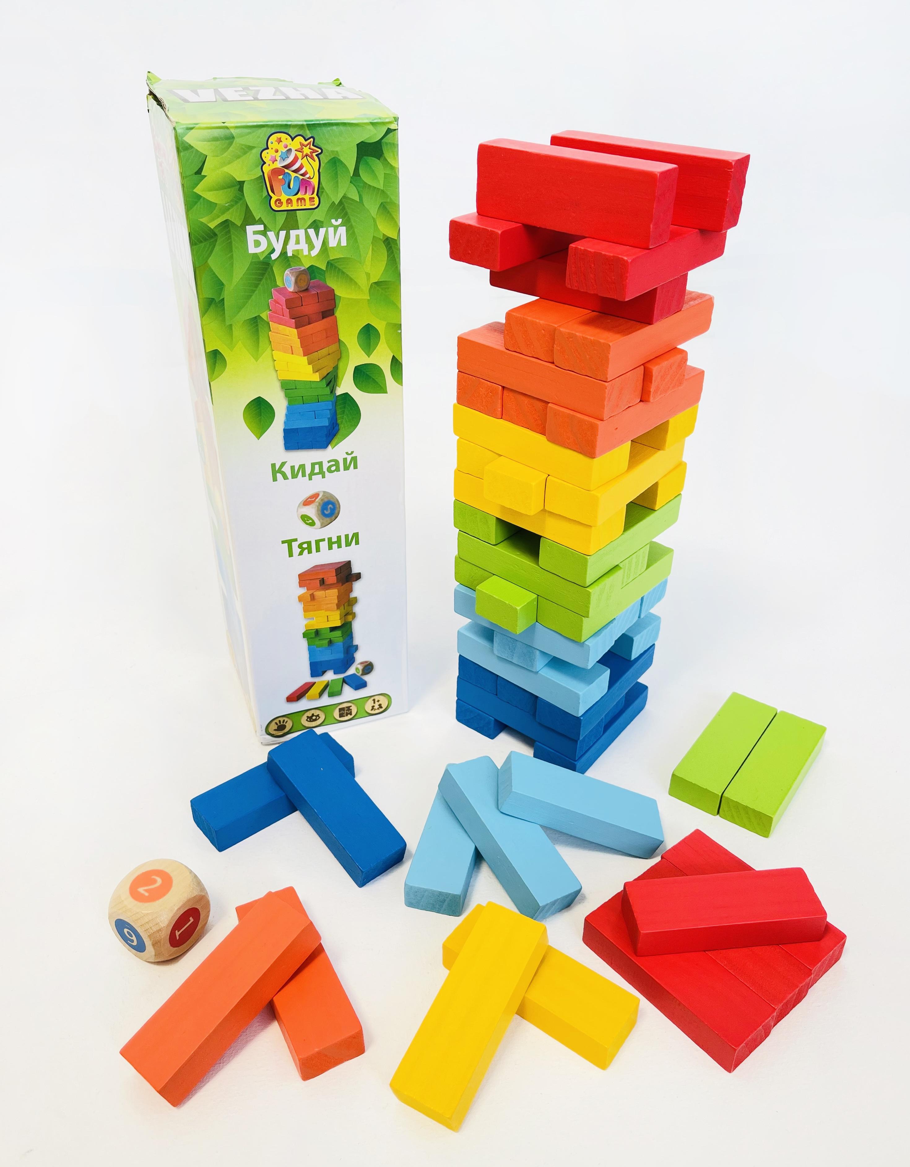 Детская деревянная развивающая игрушка кубики башня Oray - фото 3