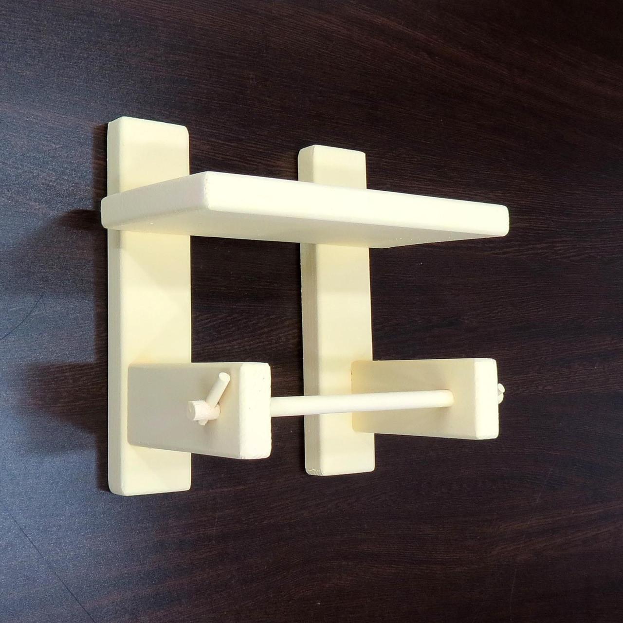 Держатель для туалетной бумаги из дерева Лютеус Лимонад (ДТБ-002451)