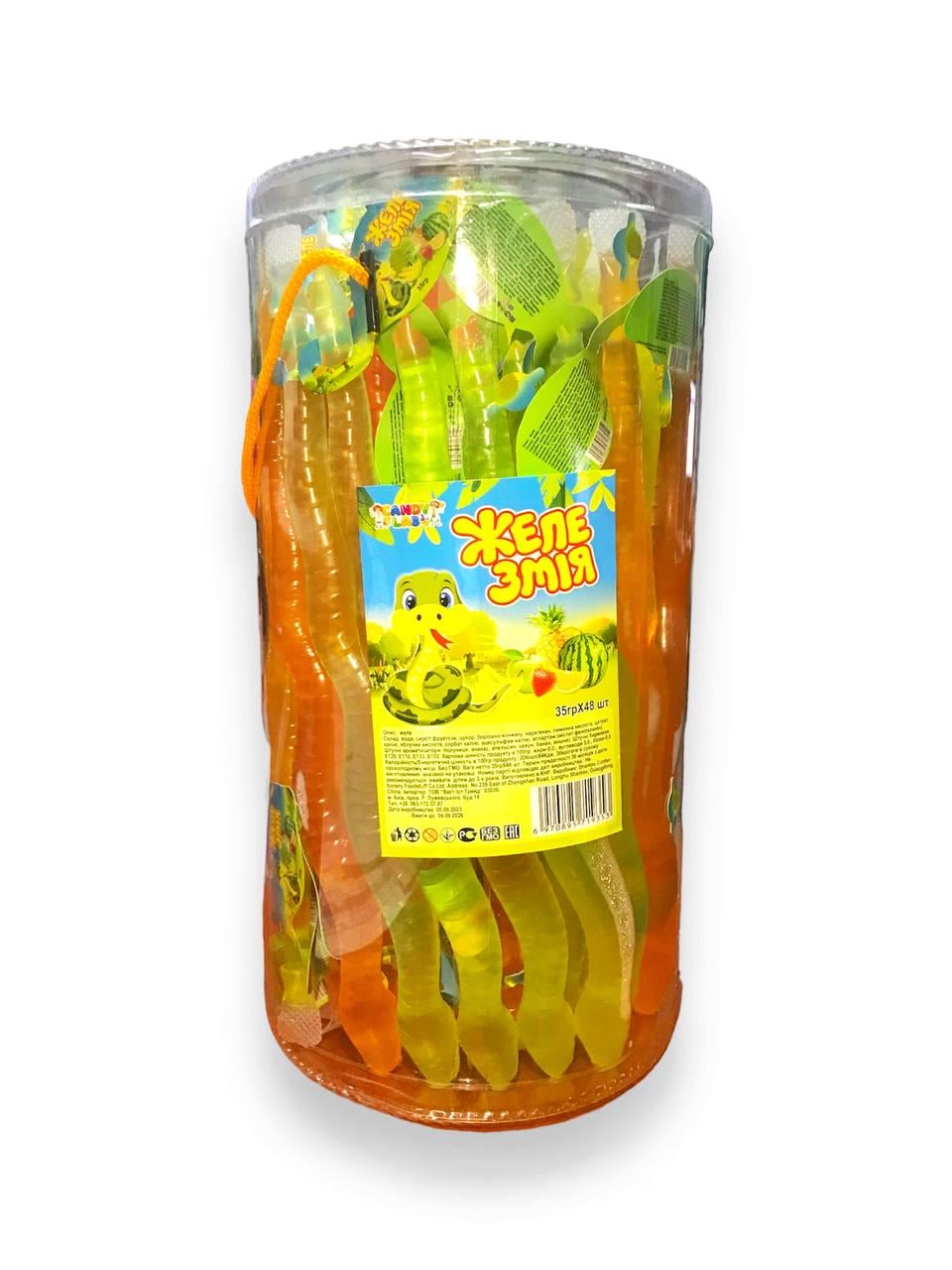 Мармеладная конфета-гель Кобра жидкая 48 шт. 35 г (00000005876) Мармеладная конфета-гель Кобра жидкая 48 шт. 35 г (00000005876)