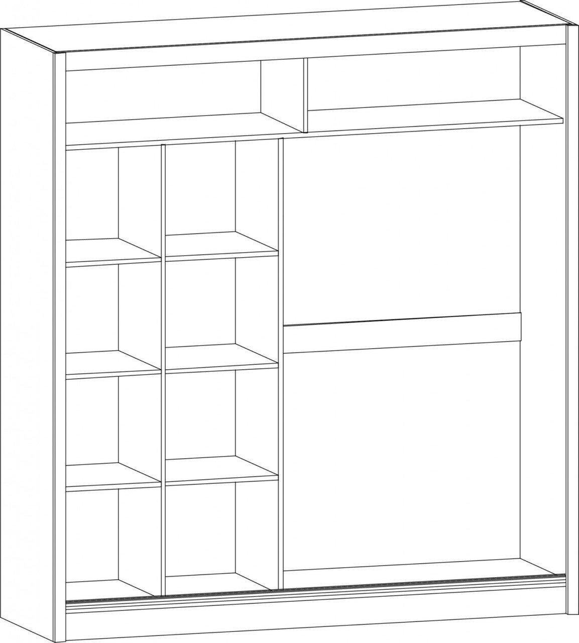 Шафа-купе з двома дверима Меблі-Сервіс Аляска 2 дзеркала ДСП Дуб Самоа МДФ Капучино - фото 2 Шафа-купе з двома дверима Меблі-Сервіс Аляска 2 дзеркала ДСП Дуб Самоа МДФ Капучино - фото 2