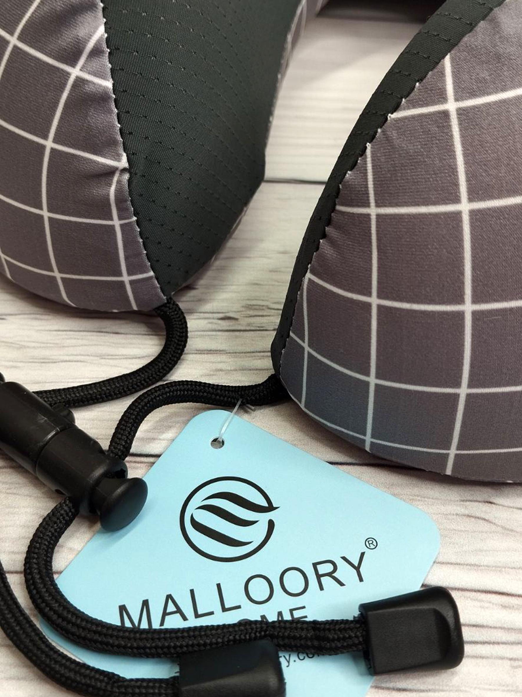 Подушка для подорожей Malloory Home в клітинку 28х30 см Сірий (18571430) - фото 2 Подушка для подорожей Malloory Home в клітинку 28х30 см Сірий (18571430) - фото 2