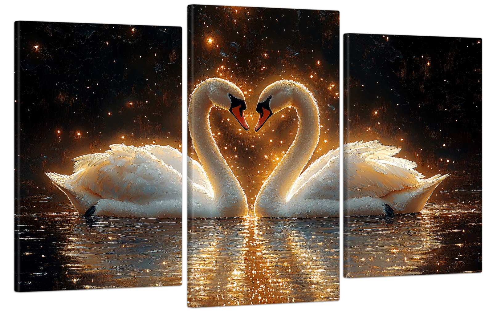 Картина на холсте МАКО лебедина нежность 53x100 см (MK30581)