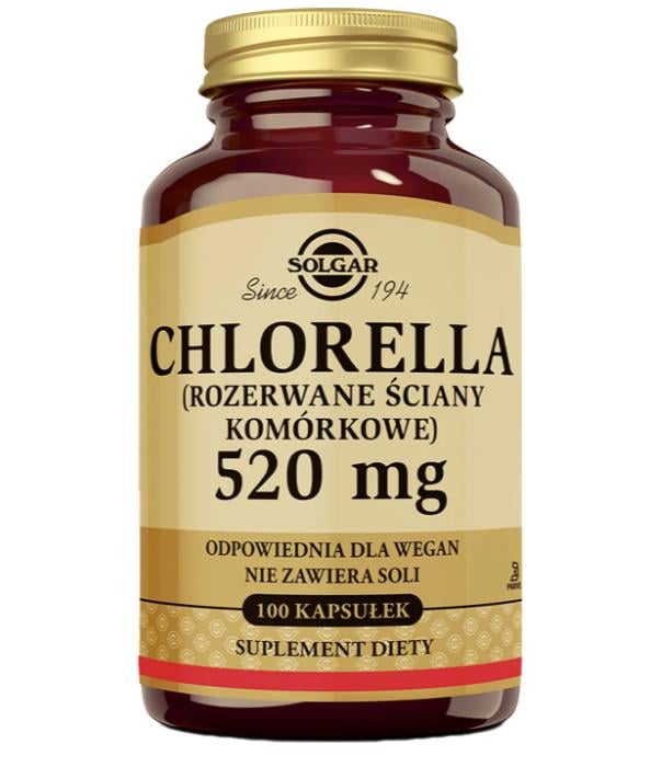 Харчова добавка Solgar Chlorella 520 mg 100 капсул (0612)