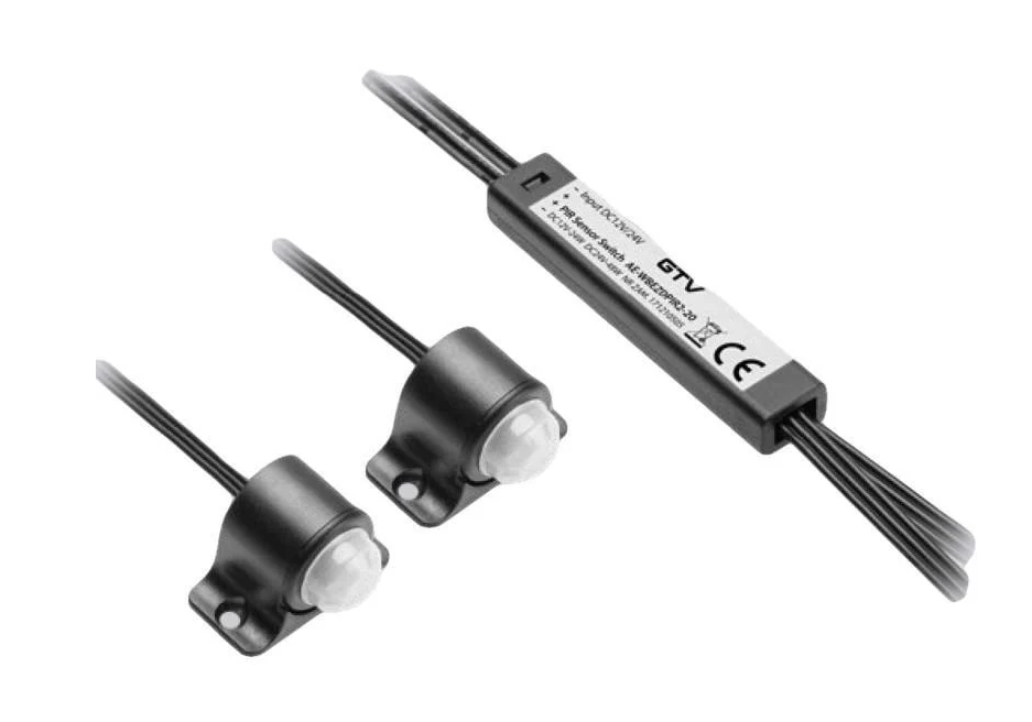 Выключатель с 2-мя датчиками движения GTV PIR II 220-240V max 250W IP20 2m Белый (00000035839)