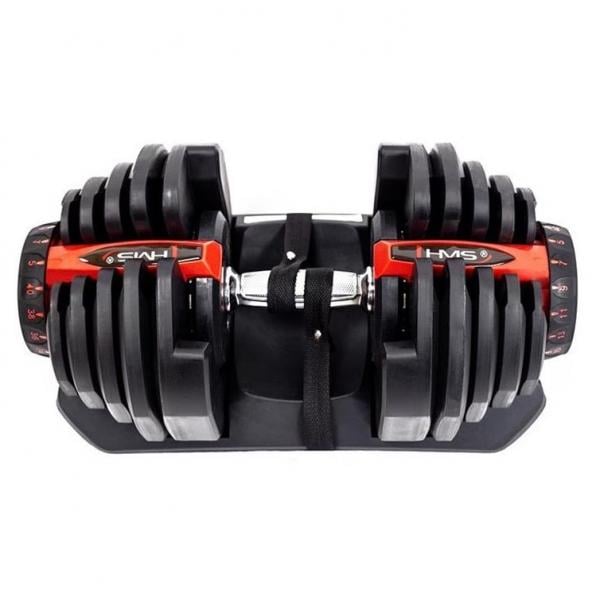 Гантель регульована HMS SR80 Чорно-червоний (305718)