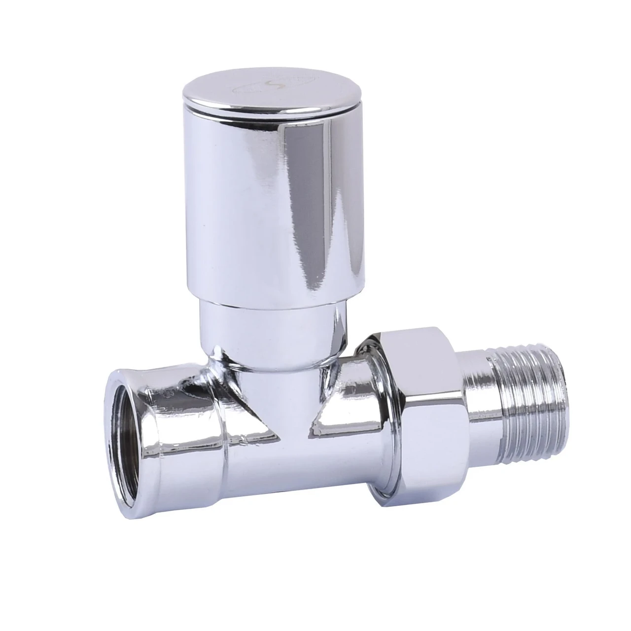 Кран вентильный прямой с американкой Solomon 1/2" 1865 Chrom (23500536)