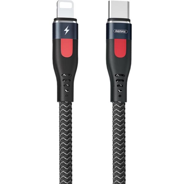 Кабель Remax Lesu Pro Aluminum Alloy Type-C to Lightning PD 20W 480 Mbps 1 м Черный (RC-188i)