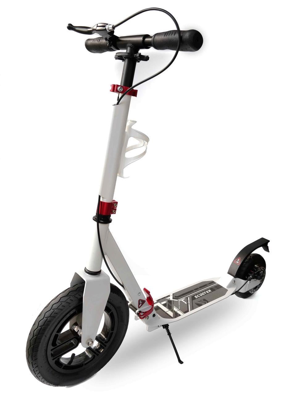 Самокат двухколесный с дисковым тормозом Scooter MS320 Белый
