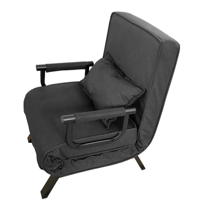 Кресло-кровать раскладная одноместная Bass Polska 2в1 189х55х27 см Черный (BH 30041)