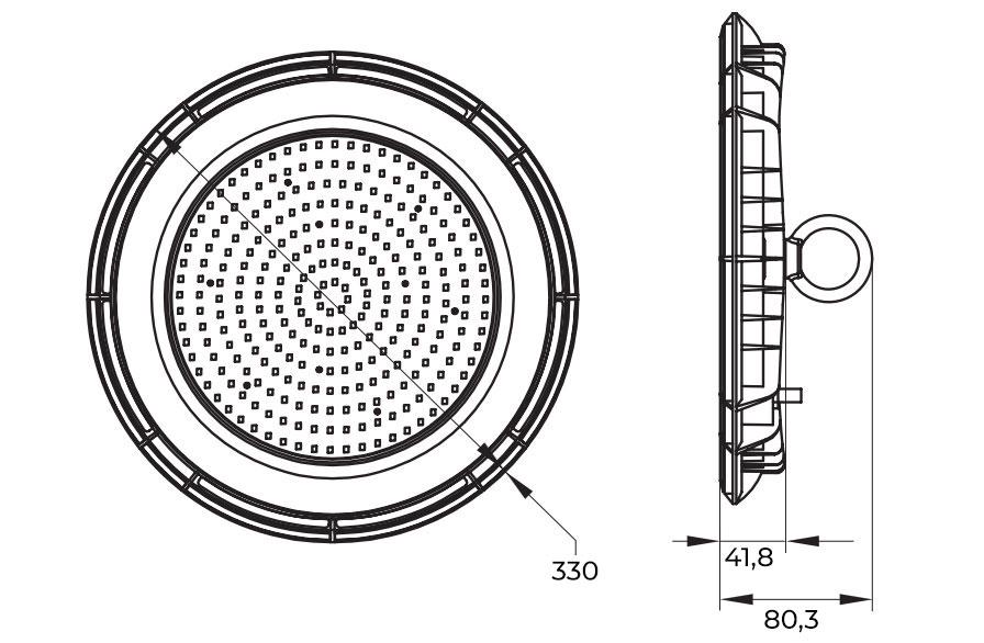 Світильник для високих прольотів E.NEXT e.LED.ufo.stand.200.6500 200W 220V 20000lm 6500K ⌀330x41,8 мм IP65 (l0830016) - фото 5 Світильник для високих прольотів E.NEXT e.LED.ufo.stand.200.6500 200W 220V 20000lm 6500K ⌀330x41,8 мм IP65 (l0830016) - фото 5