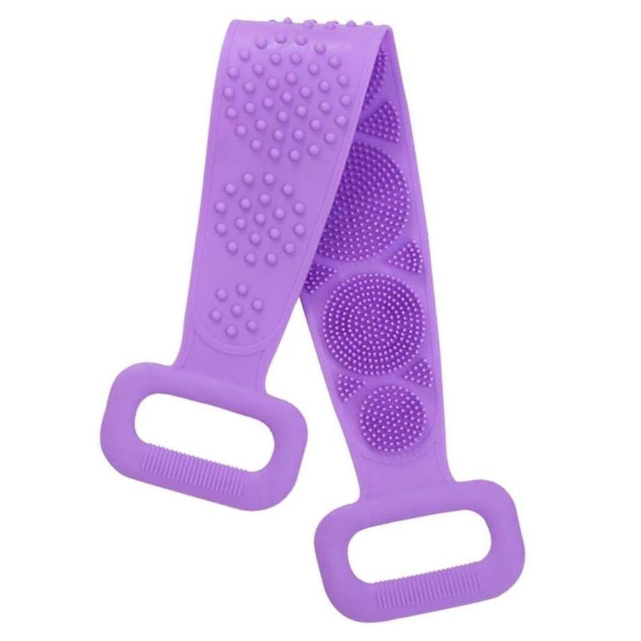 Мочалка SiliconGoods массажная силиконовая двухсторонняя Фиолетовый (204889-фио)