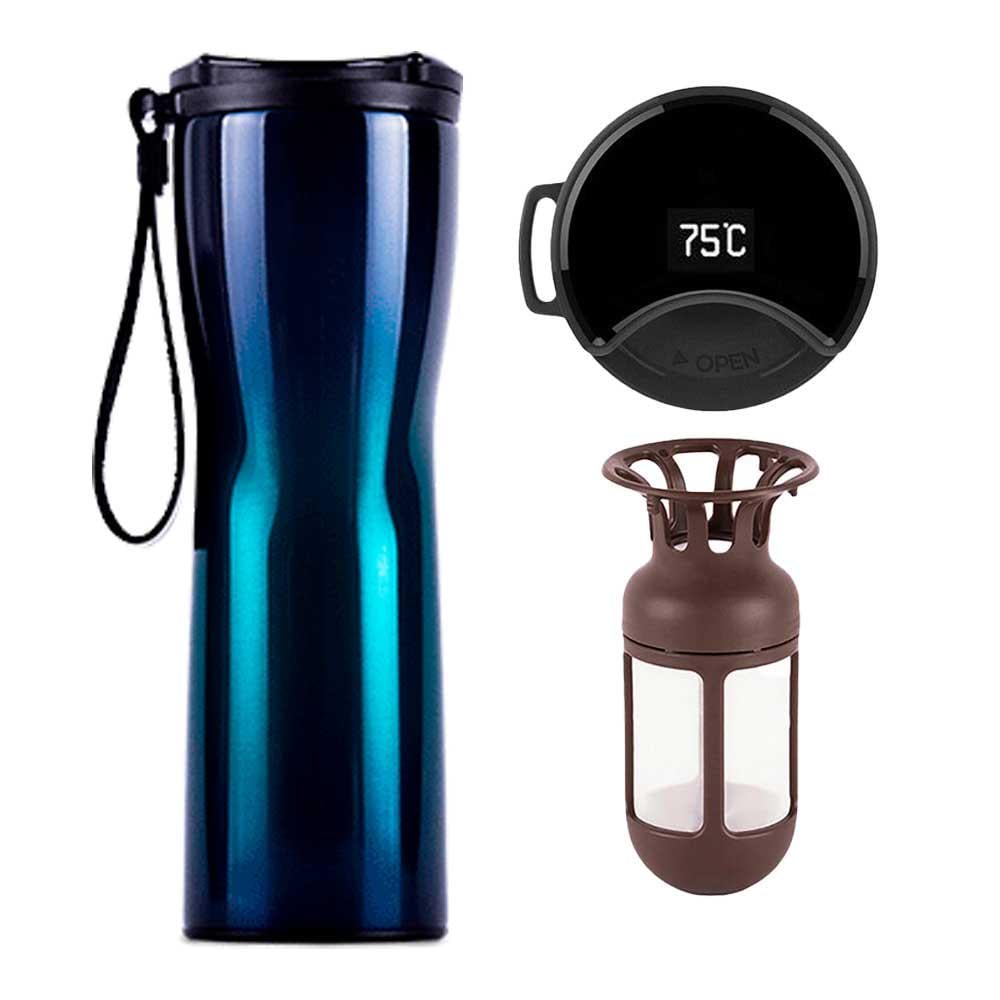 Термокружка Kiss Kiss Fish MOKA Smart Coffee Tumbler 430 мл Blue