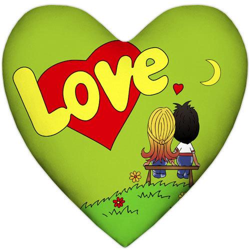 Подушка сердце XXL Love 57x57 см Салатовый (6PS_17LV004)