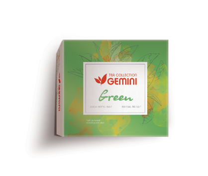Чай зелений пакетований Gemini Tea Collection Green 100х1.5 г (4820156430379) Чай зелений пакетований Gemini Tea Collection Green 100х1.5 г (4820156430379)