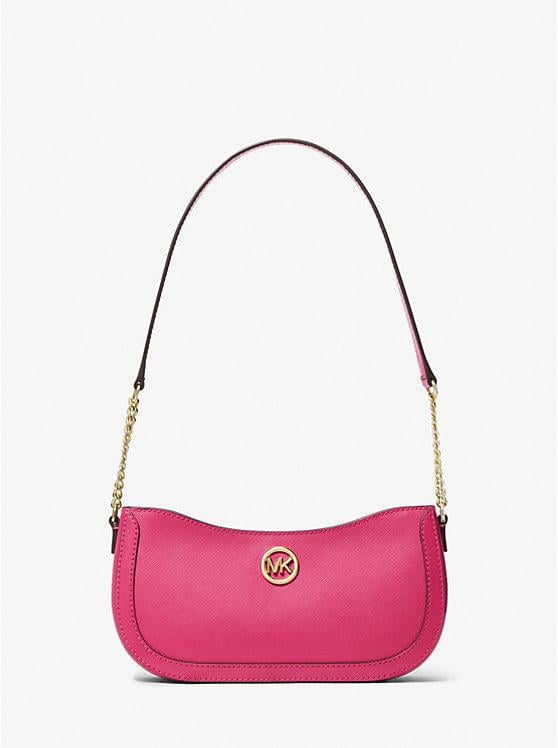Женская сумка кросс-боди Michael Kors Leida Розовый (196237633774)