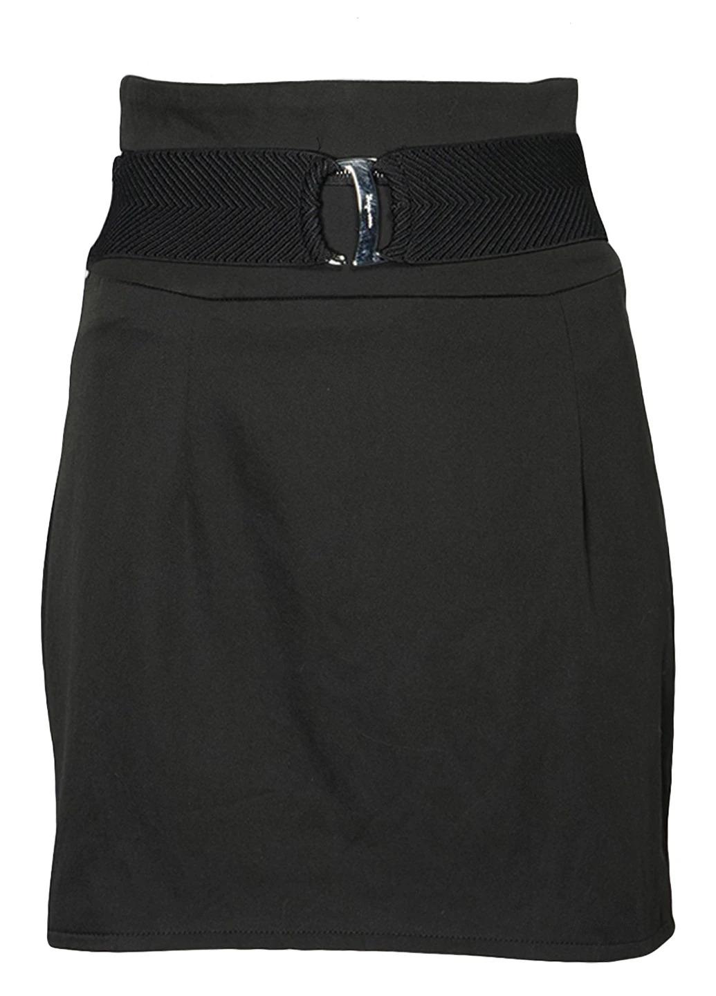 Юбка-мини офисная Forza Viva FV-119623 карандаш р. 44 Черный (17852449)