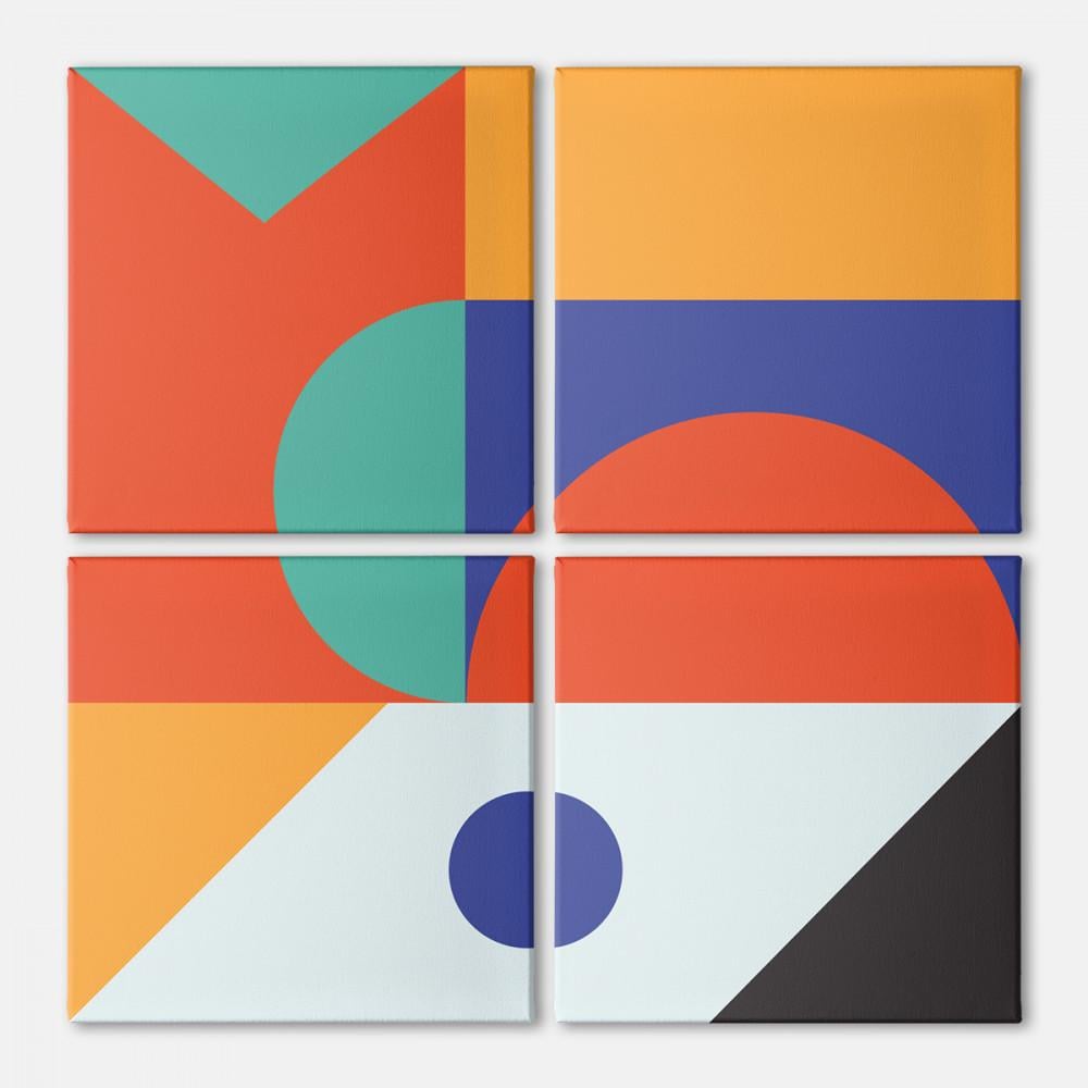 Модульная картина Malevich Store Радуга из четырех частей 153x153 см (MK423207)