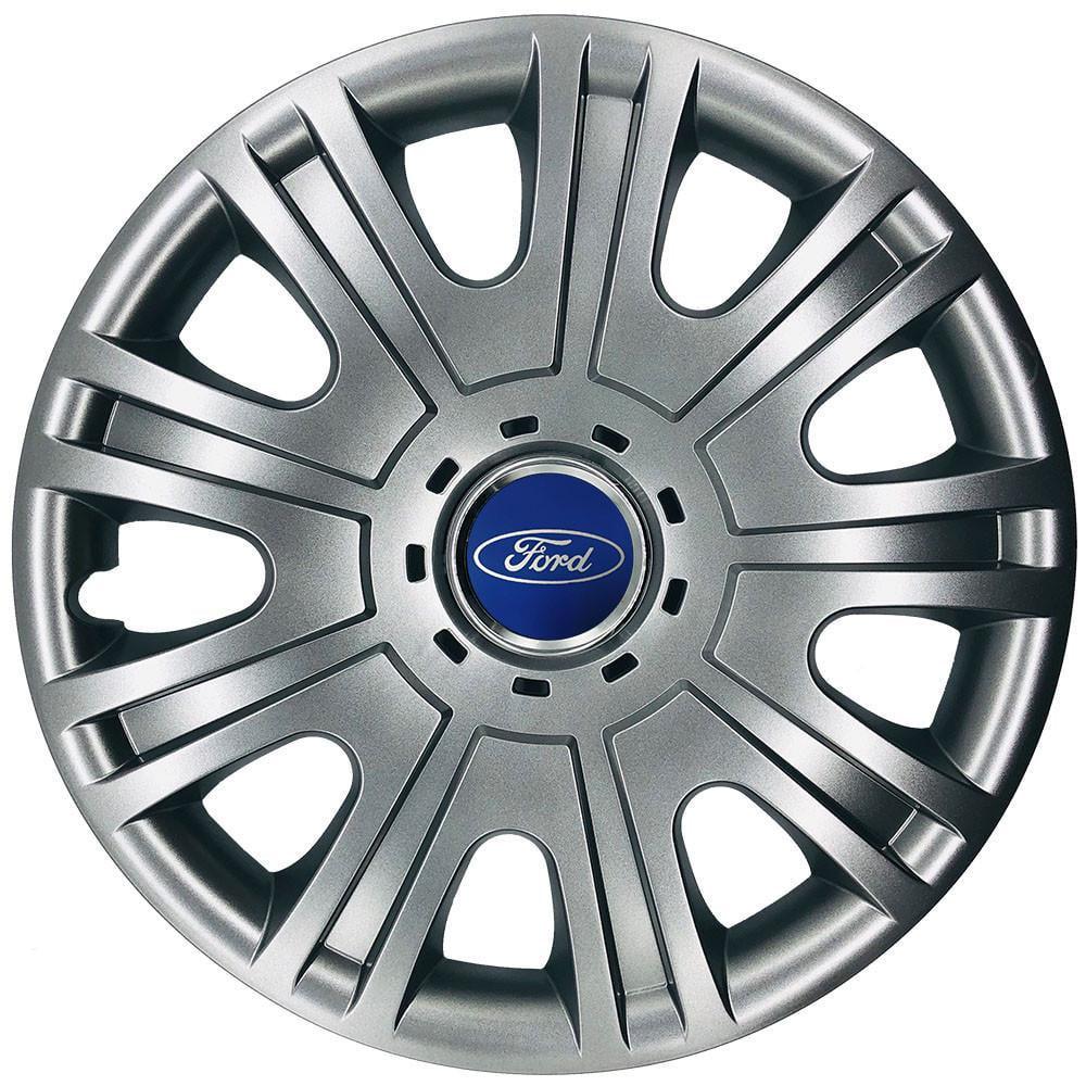 Колпаки SJS 319 с логотипом Ford R15 4 шт. Серебристый