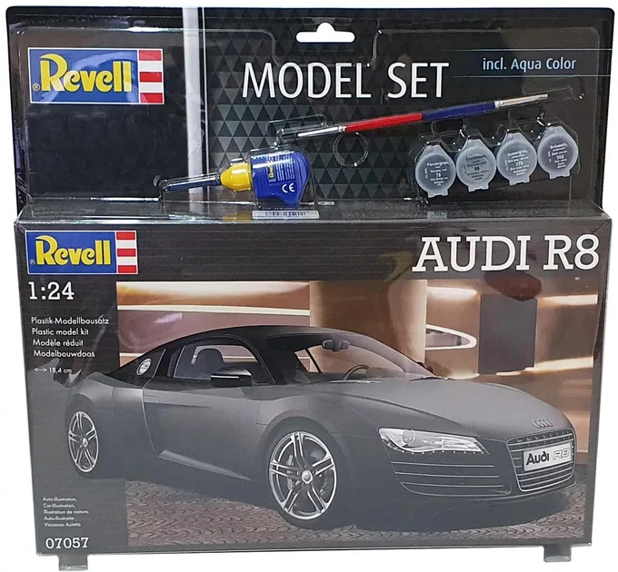 Збірна модель Revell Набір автомобіль Audi R8 рівень 4 масштаб 1:24 (RVL-67057)