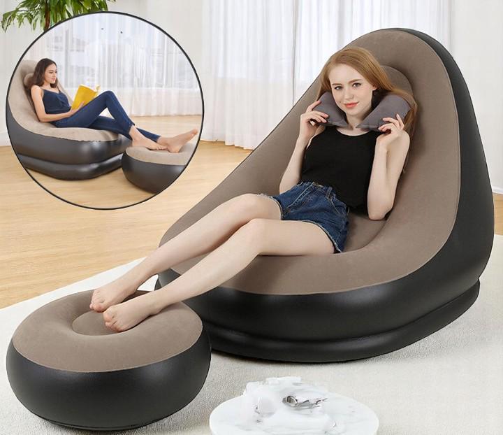 Надувное кресло AIR SOFA с пуфом (26399065) - фото 3 Надувное кресло AIR SOFA с пуфом (26399065) - фото 3