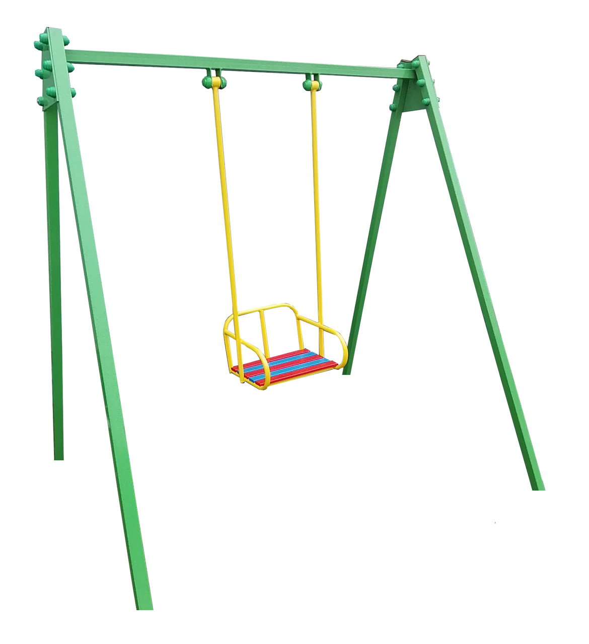 Гойдалки дитячі на підшипниках одномісні Зелений (727/кл)