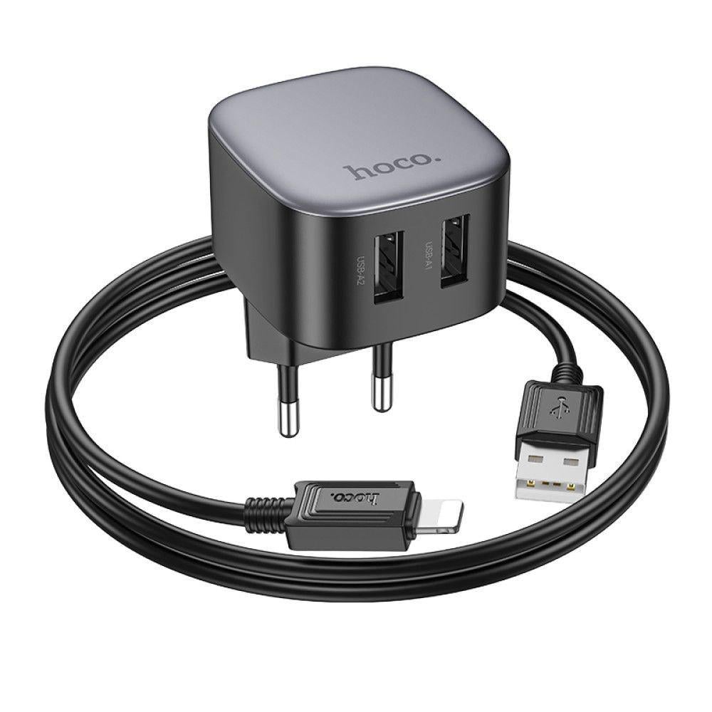 Зарядний пристрій Hoco CS31A 2хUSB та кабель Lightning (21705490)