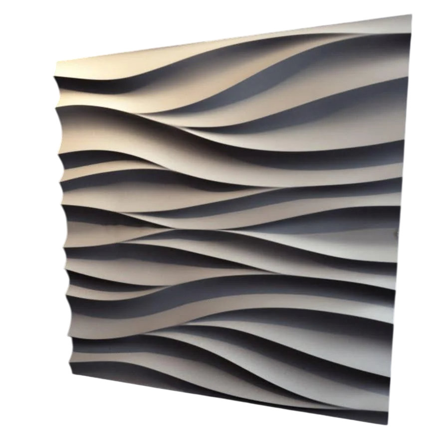 3D-панель гіпсова декоративна Вуаль під фарбування 500x500x24 мм Білий (30635387)