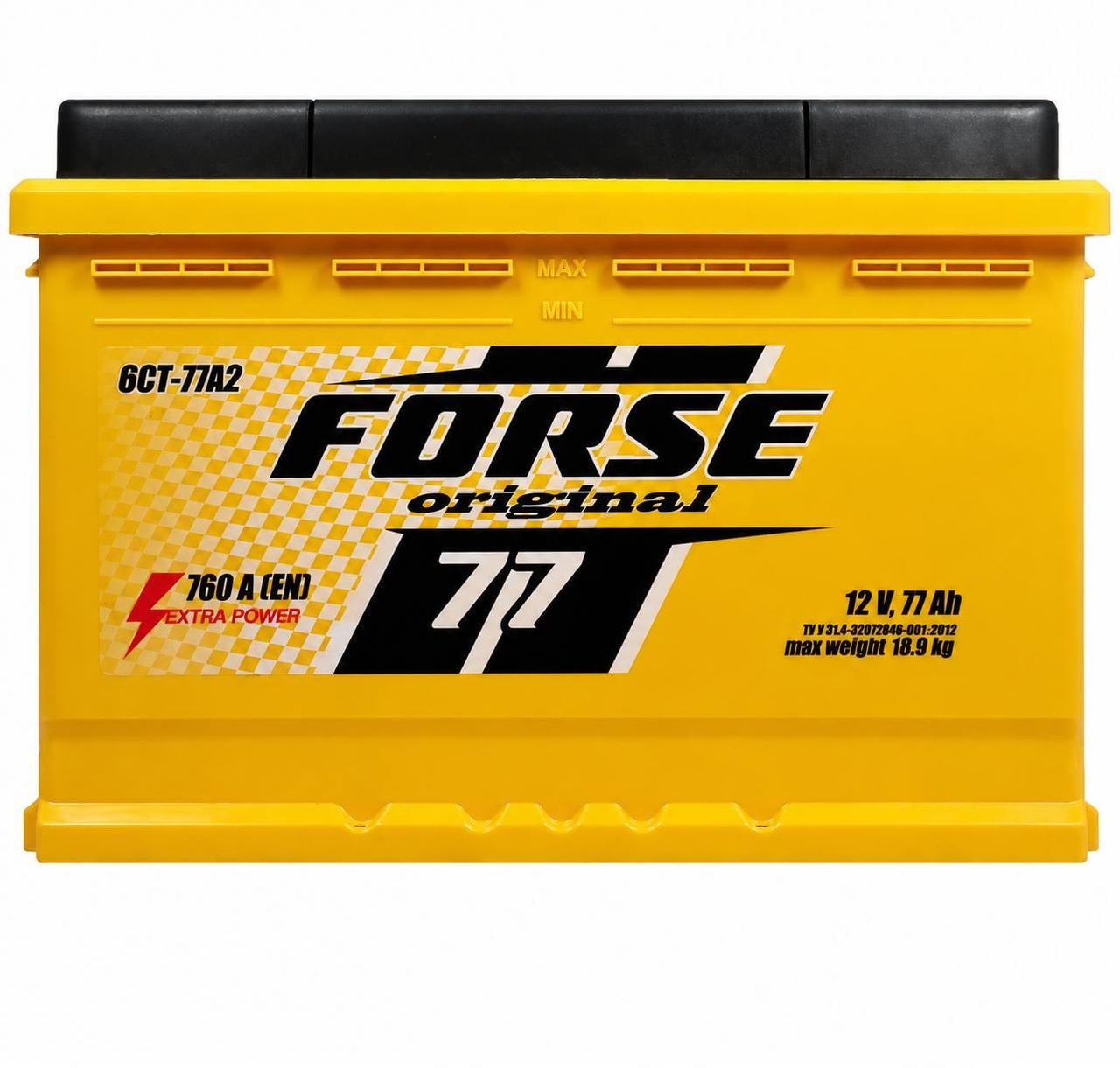 Аккумулятор автомобильный Forse 77 Ah 760A R+ 12V (3149525162)
