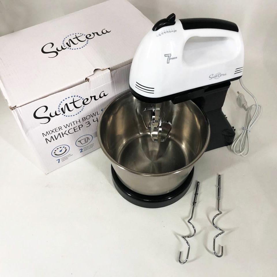 Миксер ручной Suntera SMX-504 300 Вт 7 скоростей Белый/Черный (254860) - фото 7 Миксер ручной Suntera SMX-504 300 Вт 7 скоростей Белый/Черный (254860) - фото 7