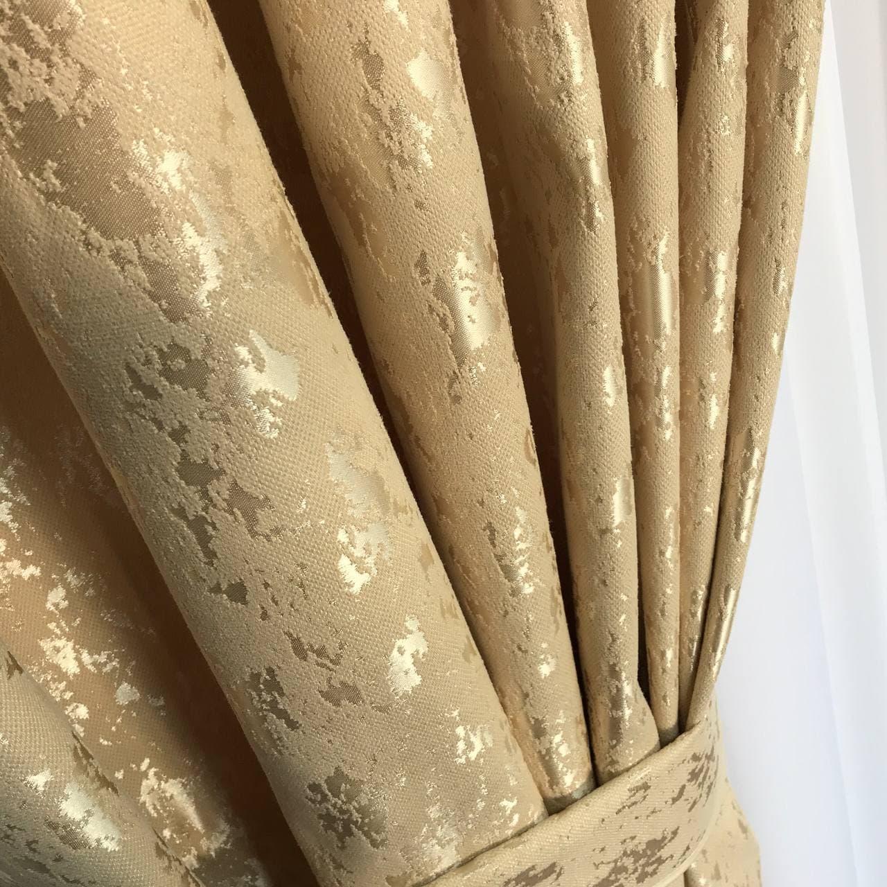 Готові мармурові штори ALBO 200x270 см 2 шт. Бежевий (SH-M19-1) - фото 6