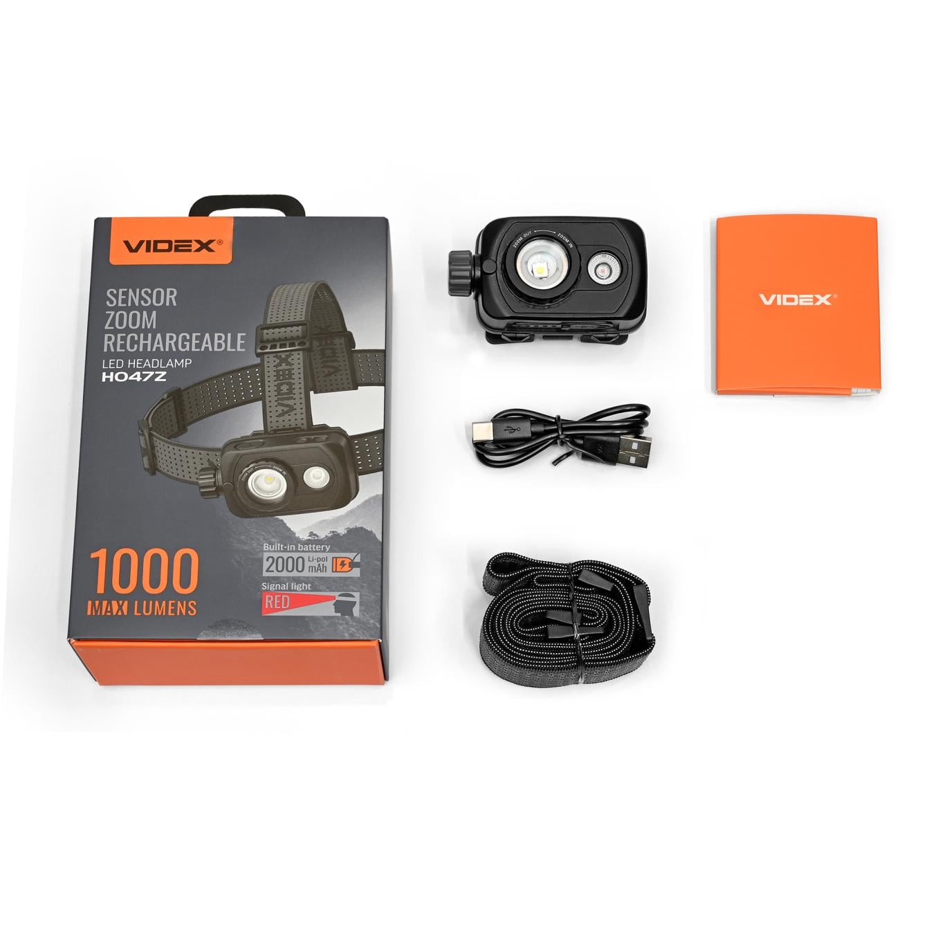 Ліхтарик налобний світлодіодний VIDEX VLF-H047Z 1000Lm 5000K (29058)