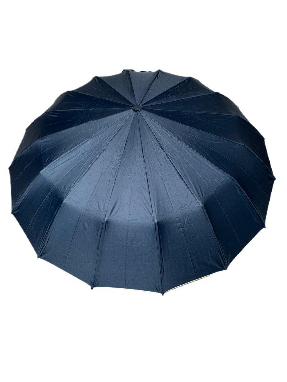 Парасолька-автомат Toprain Umbrella однотонна 16 спиць зі сріблом під куполом Темно-синій (4016/10) - фото 5 Парасолька-автомат Toprain Umbrella однотонна 16 спиць зі сріблом під куполом Темно-синій (4016/10) - фото 5