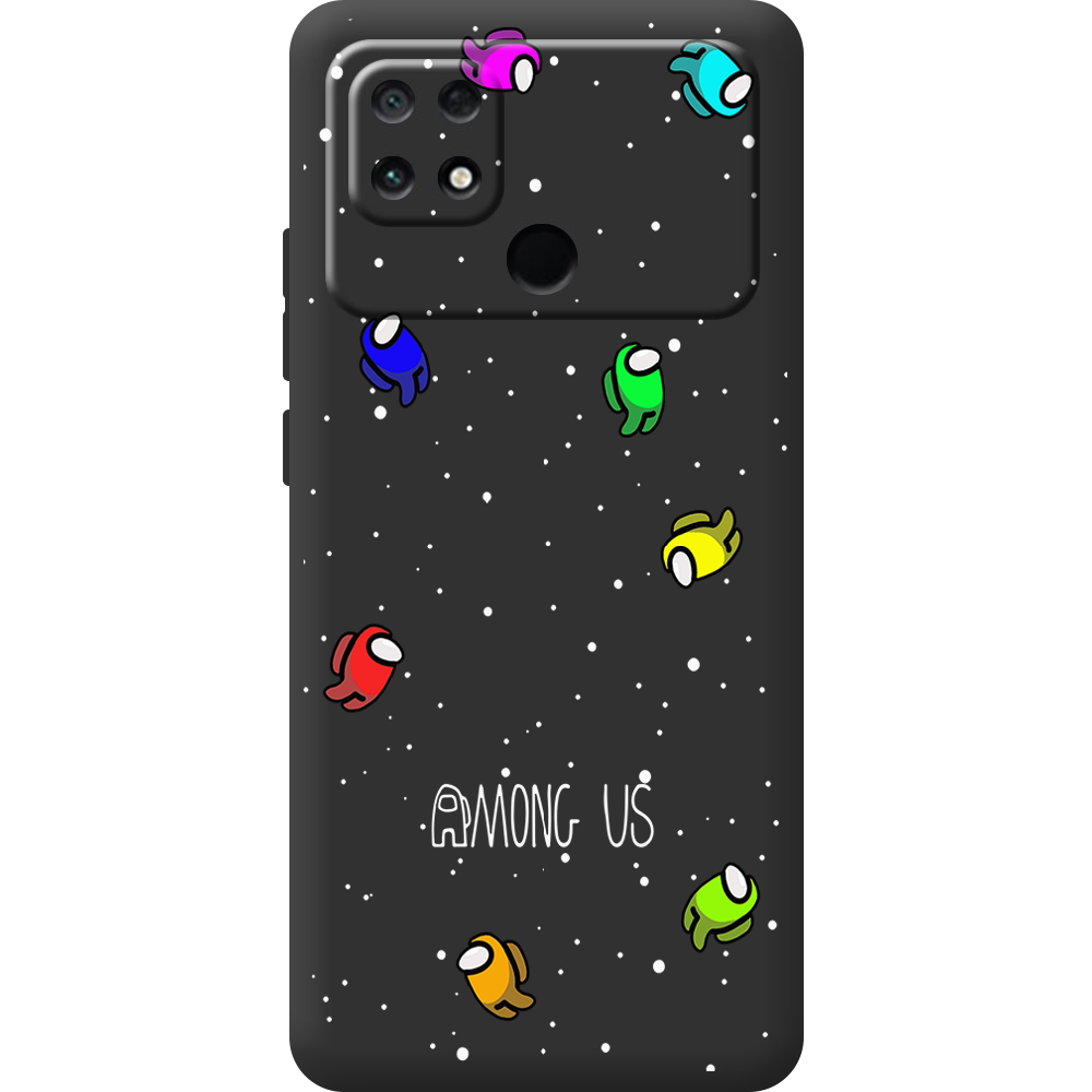 Чехол BoxFace Poco С40 Among Us Invisible Черный силикон (44597-bk76-44611)