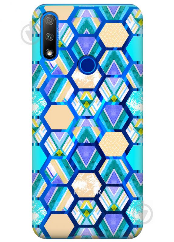 Прозрачный силиконовый чехол iSwag для Huawei Honor 9X с рисунком - Ромбы (KS2749) Прозрачный силиконовый чехол iSwag для Huawei Honor 9X с рисунком - Ромбы (KS2749)