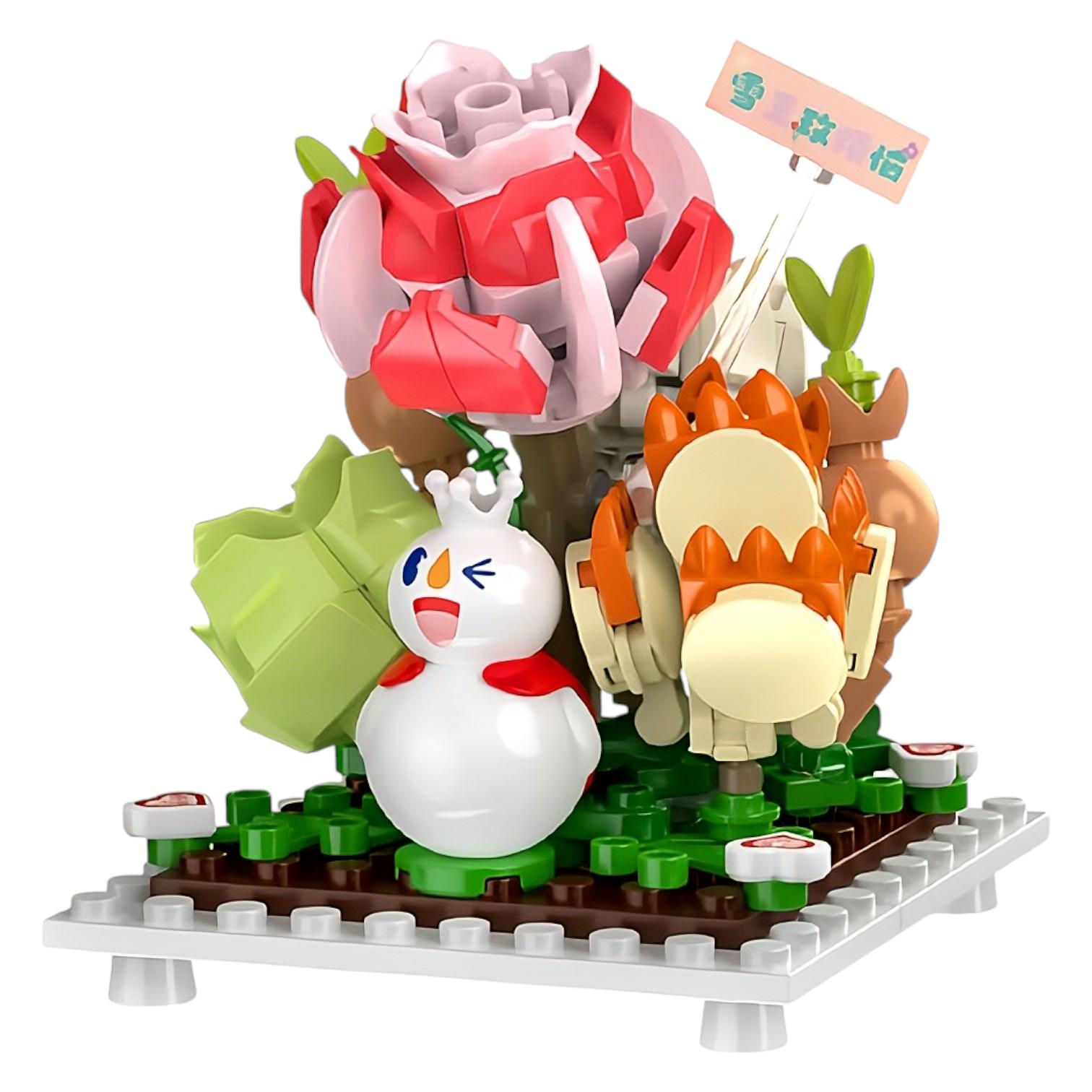 Конструктор XWZB-23021 “Растительная композиция в колбе” 36 деталей