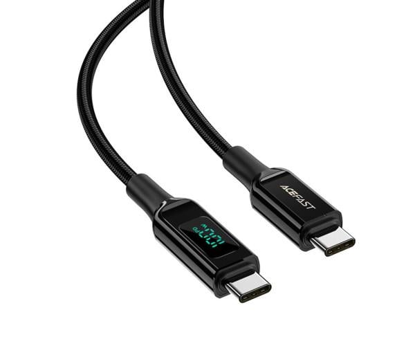 Кабель Data Acefast C6-03 Type-C-Type-C 5A 100W 2 м Black (06AFC6-03B)