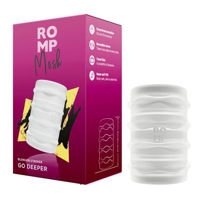 Мастурбатор двухсторонний нереалистичный Romp Mosh Прозрачный (W44104)