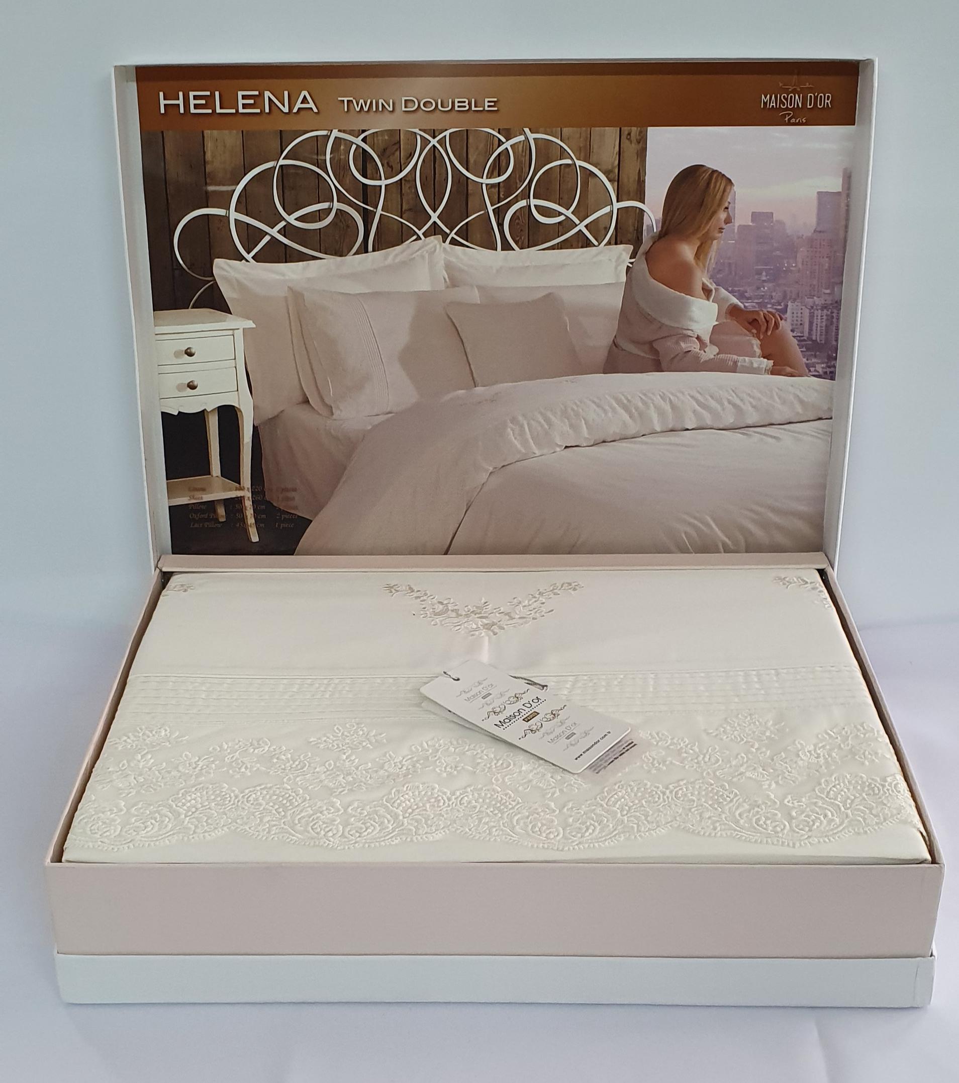 Комплект постельного белья Maison D'or с кружевом семейный Helena Ecru (02MD2160SHelena01)