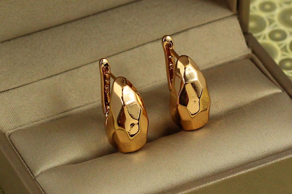 Серьги Xuping Jewelry Фацет 1,9 см Золотистый (28145446)