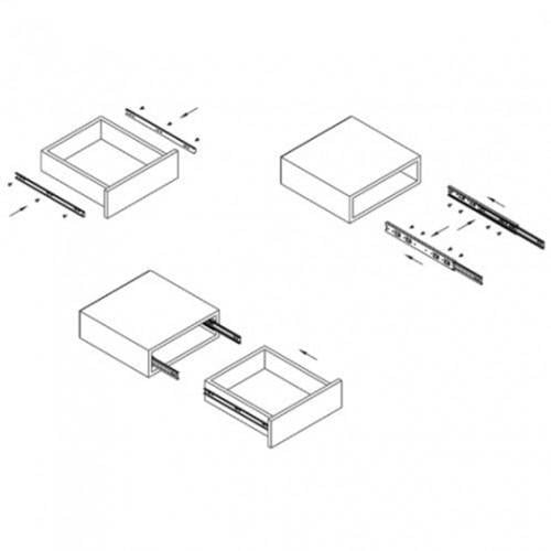 Направляюча кулькова Muller телескопічна повного висування 35 мм 250 мм 2 шт. (714317) - фото 2 Направляюча кулькова Muller телескопічна повного висування 35 мм 250 мм 2 шт. (714317) - фото 2