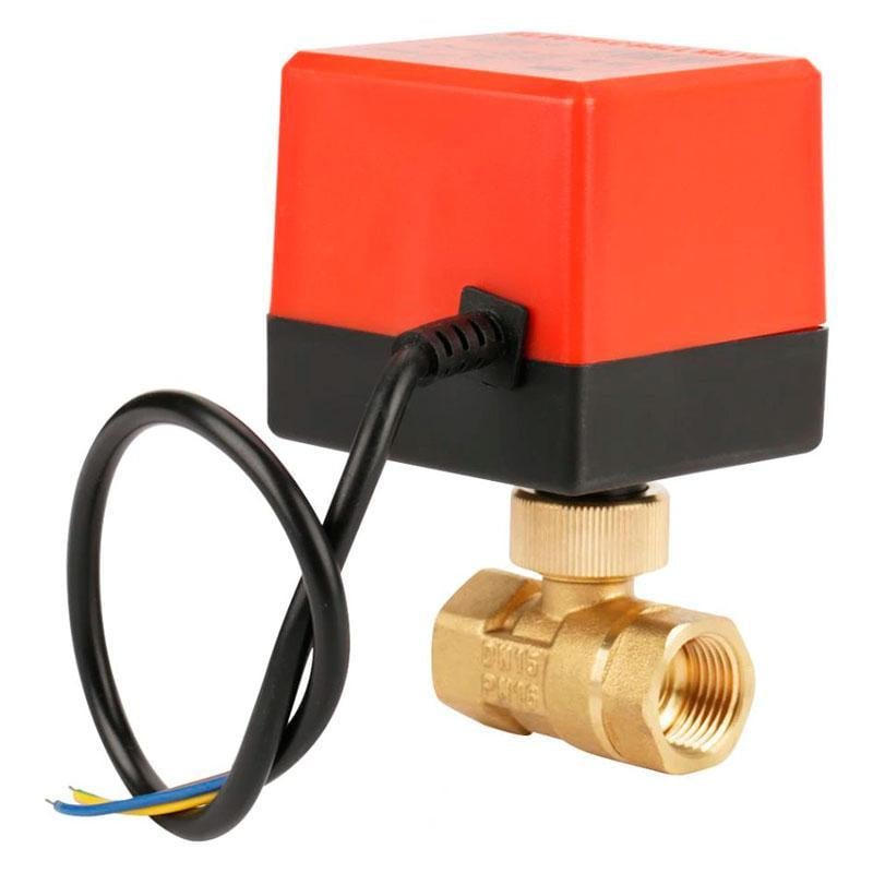 Клапан моторизований латунний кульовий 220В 1/2" - фото 2 Клапан моторизований латунний кульовий 220В 1/2" - фото 2