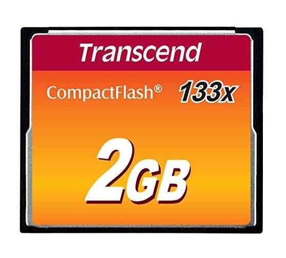 Карта памяти Compact Flash Transcend 133x 2ГБ TS2GCF133 (591523)