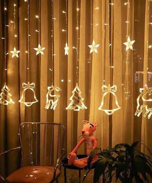 Гірлянда-штора світлодіодна з новорічними формами USB 2,5 м (2479517042) - фото 6